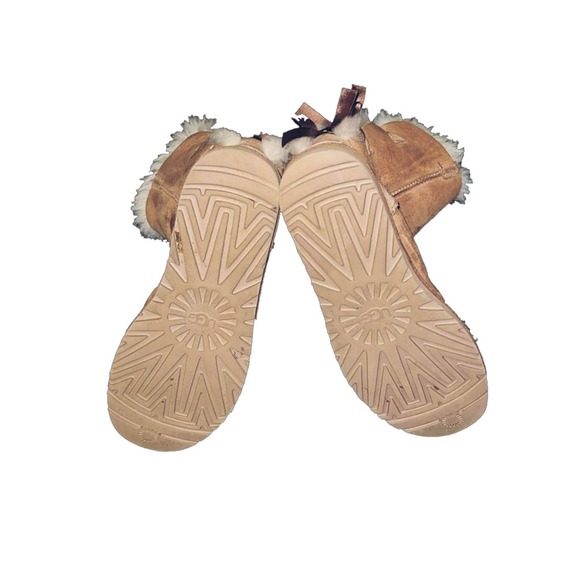 Ugg Bailey Bow Tall Chestnut Boots Size 10 - Picture 6 of 9